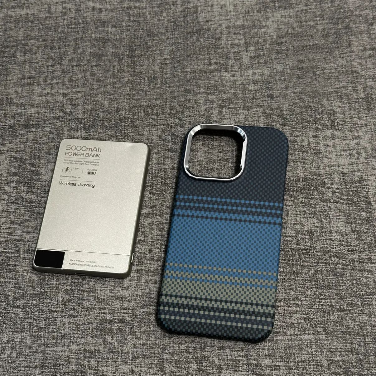 Magnetic Phone Case Carbon Fiber Texture Ultra-thin Protective Cover