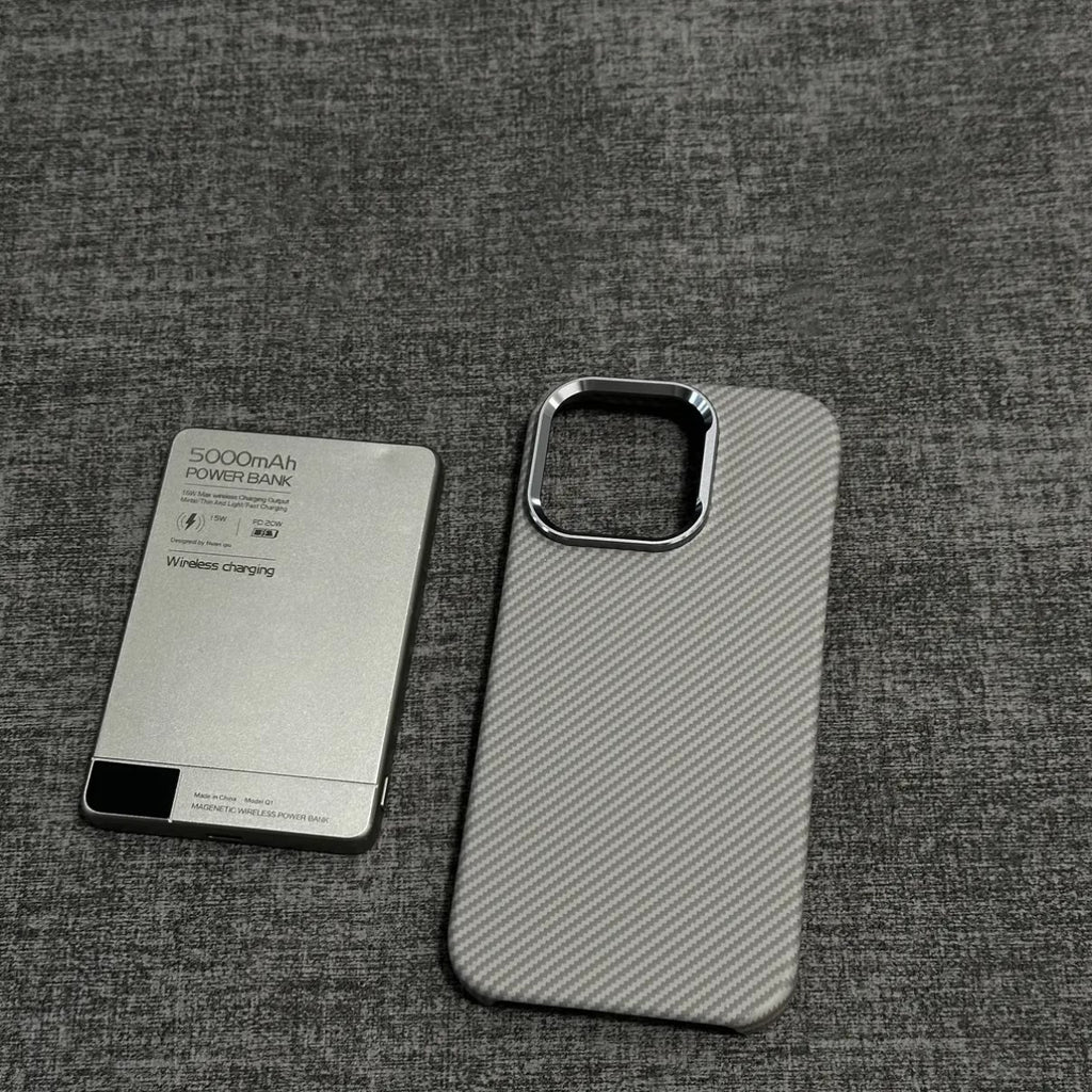 Magnetic Phone Case Carbon Fiber Texture Ultra-thin Protective Cover