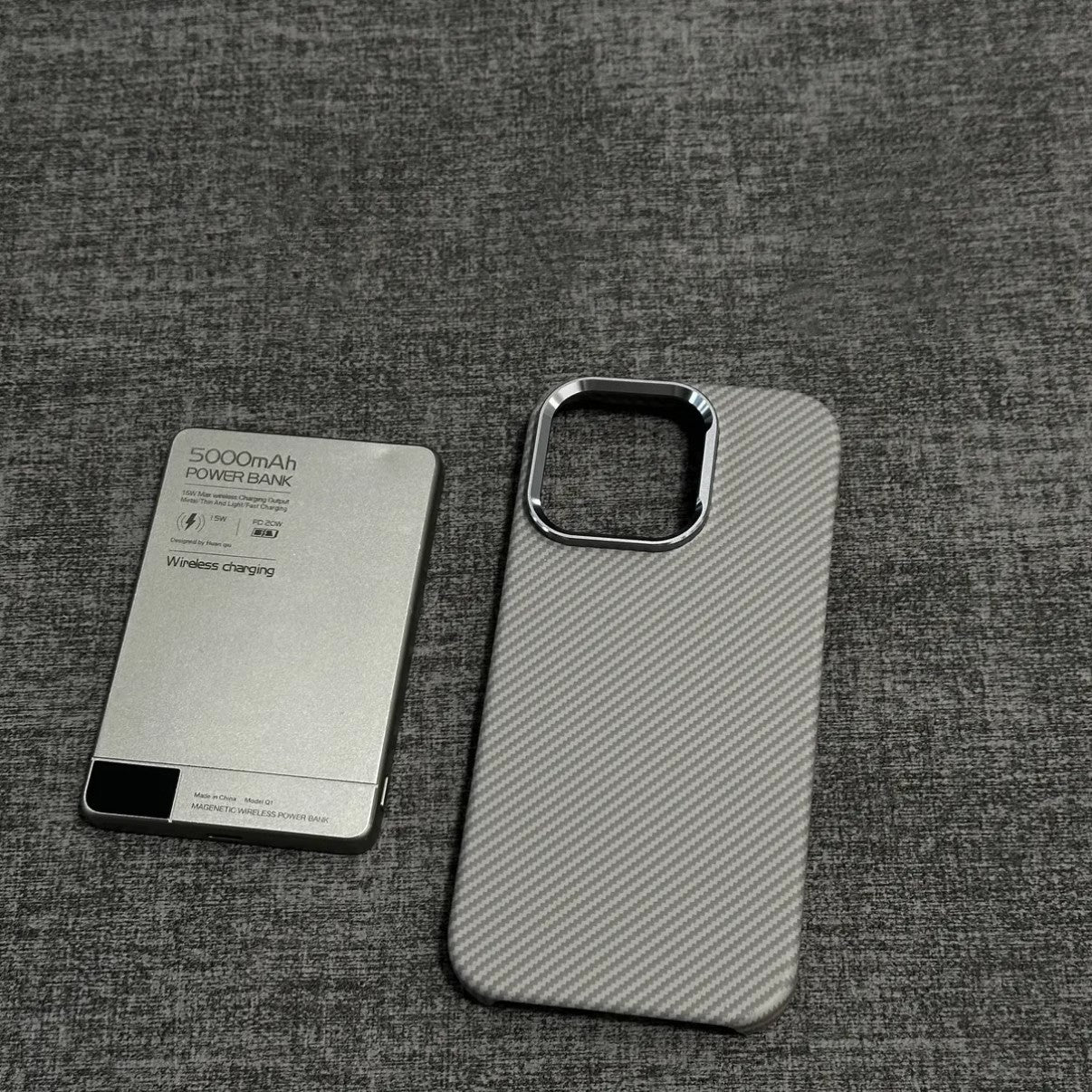 Magnetic Phone Case Carbon Fiber Texture Ultra-thin Protective Cover